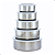 Kit Tigelas Aço Inox 5 Peças Com Tampa Conjunto de Potes - Imagem 1
