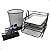 Kit organizador de documento porta caneta e lixeira para escritório e home office - Imagem 2