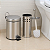 Kit Lixeira Aço Inox 3 Litros  e Escova Sanitária Para Banheiro - Imagem 7
