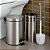 Kit Lixeira Aço Inox 3 Litros  e Escova Sanitária Para Banheiro - Imagem 6
