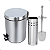 Kit Lixeira Aço Inox 3 Litros  e Escova Sanitária Para Banheiro - Imagem 2