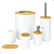 Conjunto para Banheiro Kit Completo Lixeira Escova Saboneteira  Bambu - Imagem 3
