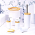 Conjunto para Banheiro Kit Completo Lixeira Escova Saboneteira  Bambu - Imagem 7