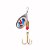 Kit 5 Iscas de Pesca Spinner / Colher Metálica Cores A - 6cm 3g - Imagem 4