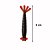 Kit 5 Iscas Artificiais de Pesca Camarão 8cm Kamikaze Cor Preto e Vermelho - Imagem 2