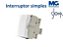 Módulo Interruptor Simples 10A Branco Sleek Margirius - Imagem 1