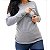 Blusinha T-shirts Camiseta de Amamentação Gestante Manga Longa - Imagem 1