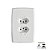 Tomada Dupla Bipolar 2P + Terra 10A 250v - Safira - Imagem 1