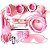 Kit Sado BDSM com 10 peças - Rosa - Imagem 1