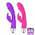 Vibrador Rabbit com Estimulador de Clitóris - 2 Cores - Imagem 1