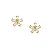 Brinco Flor Cravejado G Banhado a Ouro 18k - BRI042 - Imagem 1