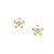 Brinco Flor Cravejado M Banhado a Ouro 18k - BRI041 - Imagem 1