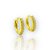 Brinco Argola 1 Fileira P Cravejada Banhado a Ouro 18k - BRI026 - Imagem 1