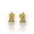 Brinco Triangulo Alongado Cravejado Banhado a Ouro 18k - BRI009 - Imagem 1