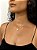 Colar Gravatinha V Cravejado Banhada a Ouro 18k - COR006 - Imagem 3