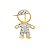 Pingente Menino Cravejado Banhado a Ouro 18k - PIN014 - Imagem 1