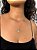 Colar Pingente Trevo Cravejado Banhado a Ouro 18k COR015-PIN011 - Imagem 1