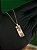 Corrente 50cm + Plaquinha Personalizada (10x25mm) Banhada a Ouro 18k - Imagem 2