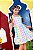 Vestido Infantil Xadrez Corações Claro - Imagem 5