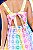 Vestido Infantil Xadrez Corações Claro - Imagem 6