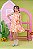 Vestido Infantil Xadrez Girassol - Imagem 5