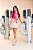 Conjunto Short Saia Jade - Xadrez Rosa - Imagem 7