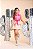 Conjunto Short Saia Jade - Xadrez Rosa - Imagem 1