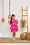 Vestido Infantil Pink Laço Xadrez - Imagem 9