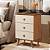 MESA LATERAL LIV 3 GAVETAS NATURE/OFFWHITE - Imagem 2