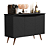 BUFFET ENCANTO 3 PORTAS PRETO - Imagem 1