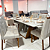 MESA MONTREAL 1800X900CHAMPAGNE TAMPO OFF WHITE - Imagem 2