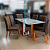 MESA SPARTA 1.60X90 P/6 CADEIRAS TAMPO OFF WHITE - Imagem 1
