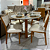 MESA MIAMI 100X100CHAMPAGNE TAMPO OFF WHITE - Imagem 3