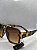 Óculos de sol animal print quadrado dourado - Imagem 3