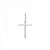 Pingente cruz nózinho 20x15mm - Prata 925 - Imagem 1