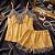 Kit Pijama Feminino Cetim Premium Dourado - Imagem 14