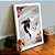 Quadro decorativo Black Japan Yin Yang Carpa 33x25 C/ Vidro - Imagem 1