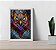 Quadro Decorativo Abstrato Coruja C/ Moldura e Vidro 33x25 - Imagem 2