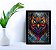 Quadro Decorativo Abstrato Coruja C/ Moldura e Vidro 33x25 - Imagem 3