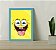Quadro Infantil Bob Esponja Sala Quarto C/ Vidro 33x25cm A4 - Imagem 2