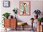 Quadro Decorativo Girafa Baby C/ Laço Sala Quarto + Vidro A4 - Imagem 1