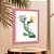 Quadro Decorativo Cacto Floral Sala Quarto + Vidro A4 - Imagem 2