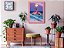 Quadro Decorativo Flamingo Love Sala Quarto + Vidro 33x25 A4 - Imagem 3