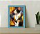 Quadro Decorativo Gato Abstrato + Vidro 33x25 Sala Quarto - Imagem 4
