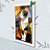 Quadro Decorativo Gato Abstrato + Vidro 33x25 Sala Quarto - Imagem 1