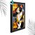 Quadro Decorativo Gato Abstrato + Vidro 33x25 Sala Quarto - Imagem 2
