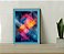 Quadro Decorativo Geo Vibrante + Vidro 33x25 Escritório Sala - Imagem 2