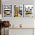 Quadro Decorativo City London Yellow + Vidro 33x25 3pç Sala - Imagem 1