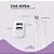 Carregador 2 Usb Com Cabo V8 Android Cm-109a 2.4a Branco Maketech - Imagem 2