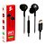 Fone de Ouvido Tipo c - Alta Definicao Auricular C/ Microfone - Preto 1,20m - Imagem 1